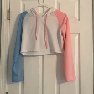 Pink and blue hoodie
